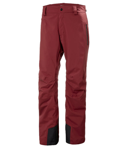 Mars Red Coloured Helly Hansen Mens Legendary Insulated Ski Pants on white background 