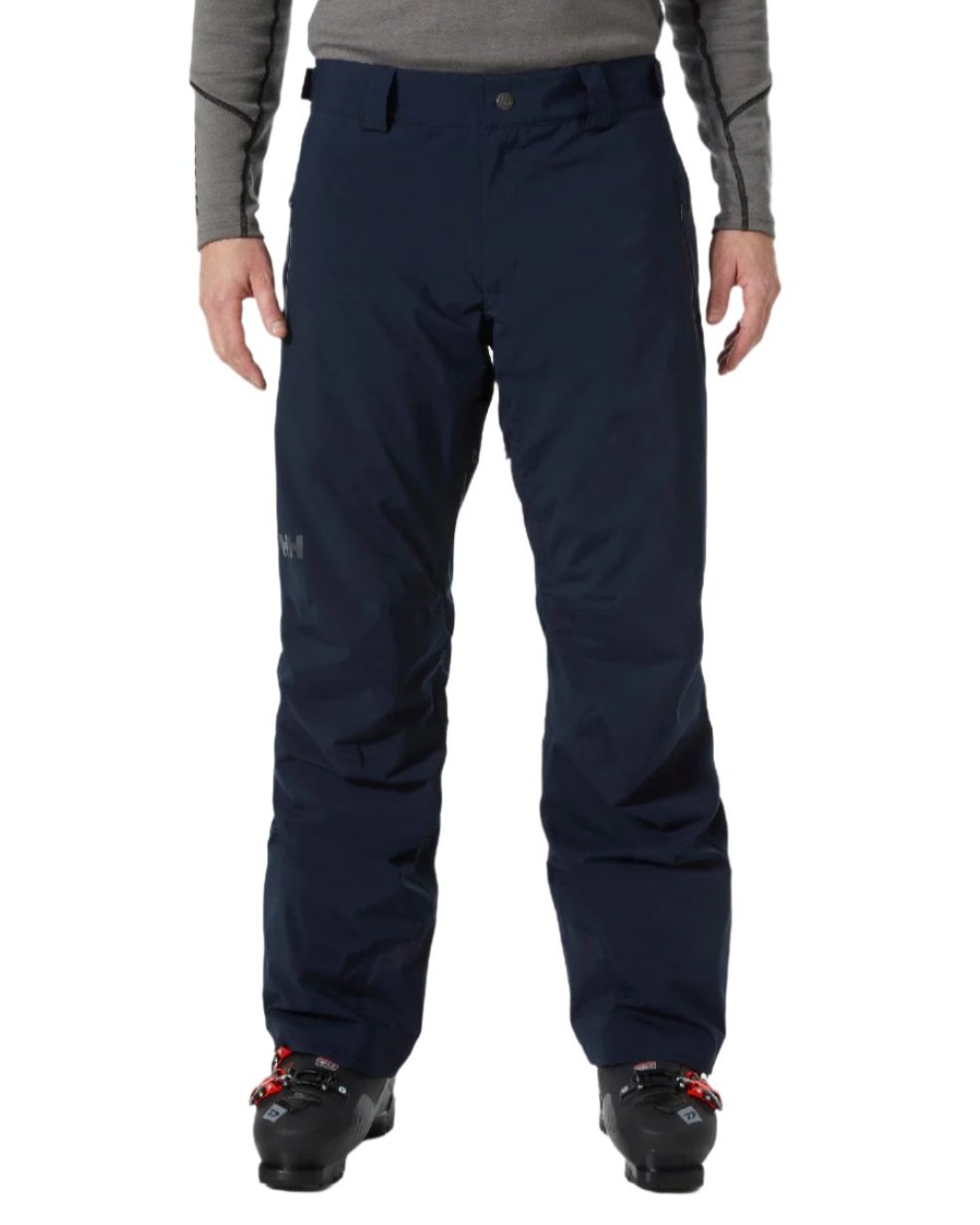 Navy Coloured Helly Hansen Mens Legendary Insulated Ski Pants on white background 