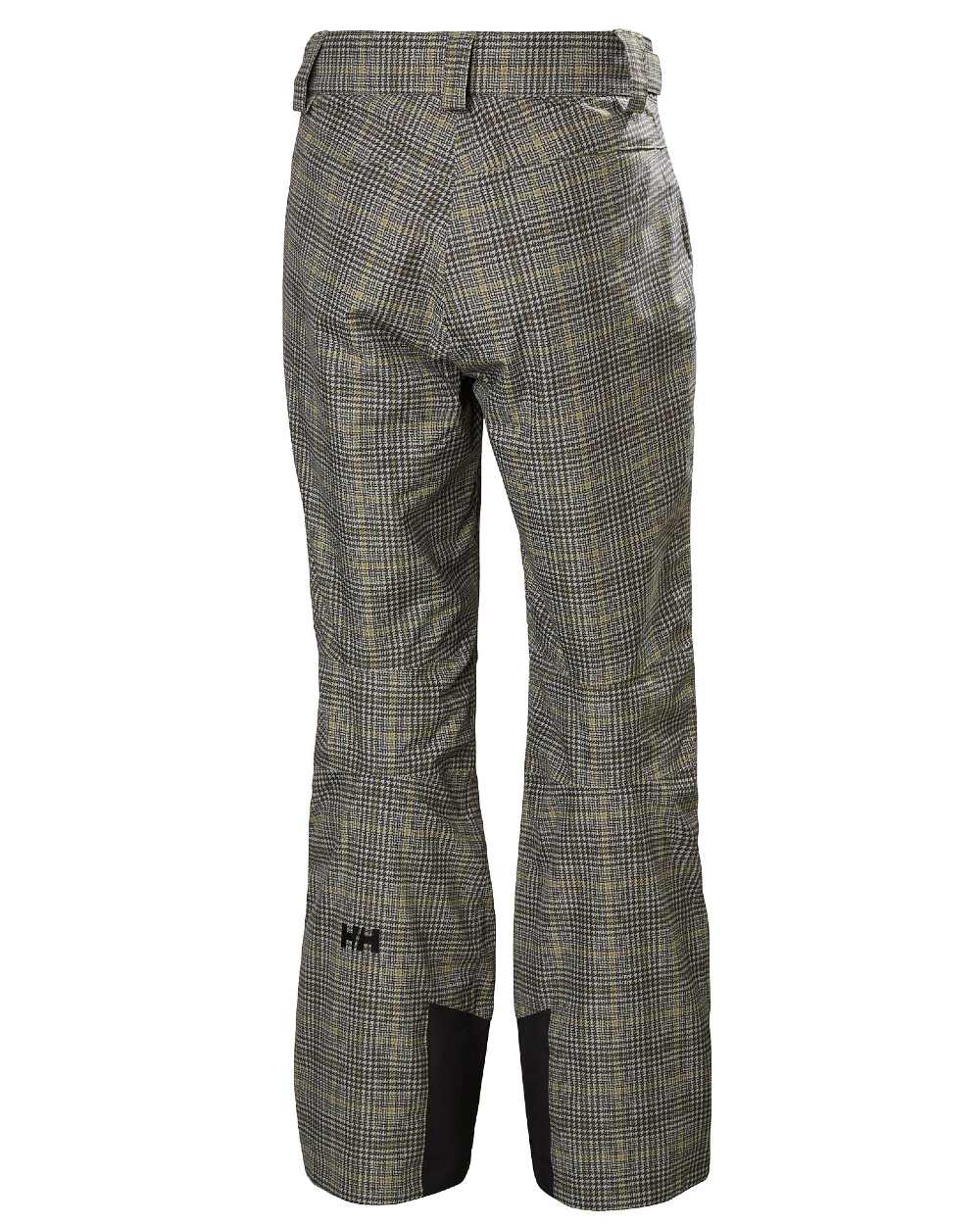 Pebble Broxburn Plaid Aop Coloured Helly Hansen Mens Legendary Insulated Ski Pants on white background 