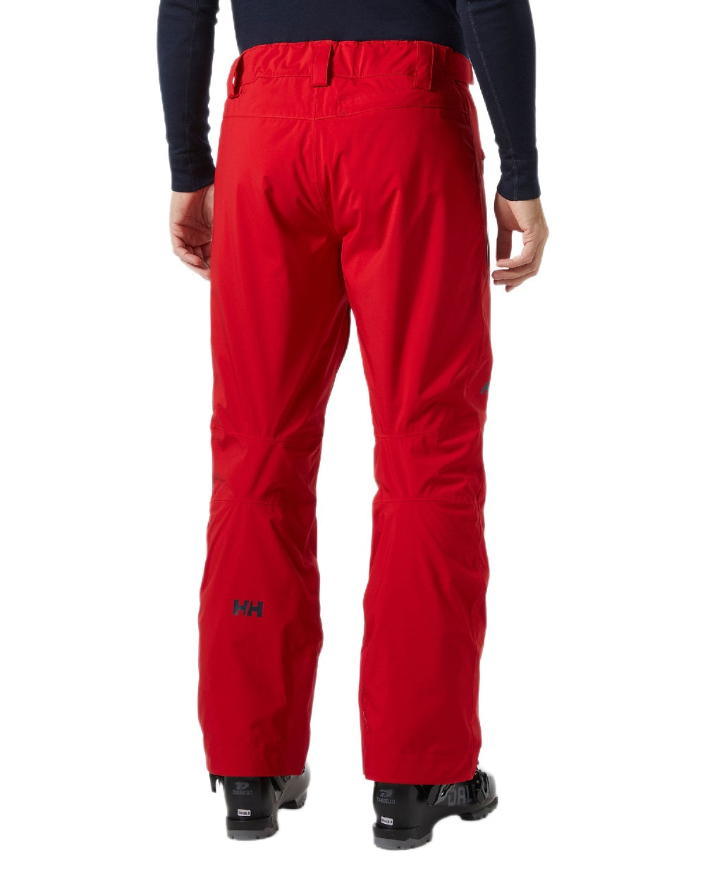 Red Coloured Helly Hansen Mens Legendary Insulated Ski Pants on white background 