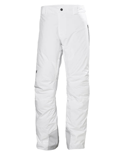 White Coloured Helly Hansen Mens Legendary Insulated Ski Pants on white background 
