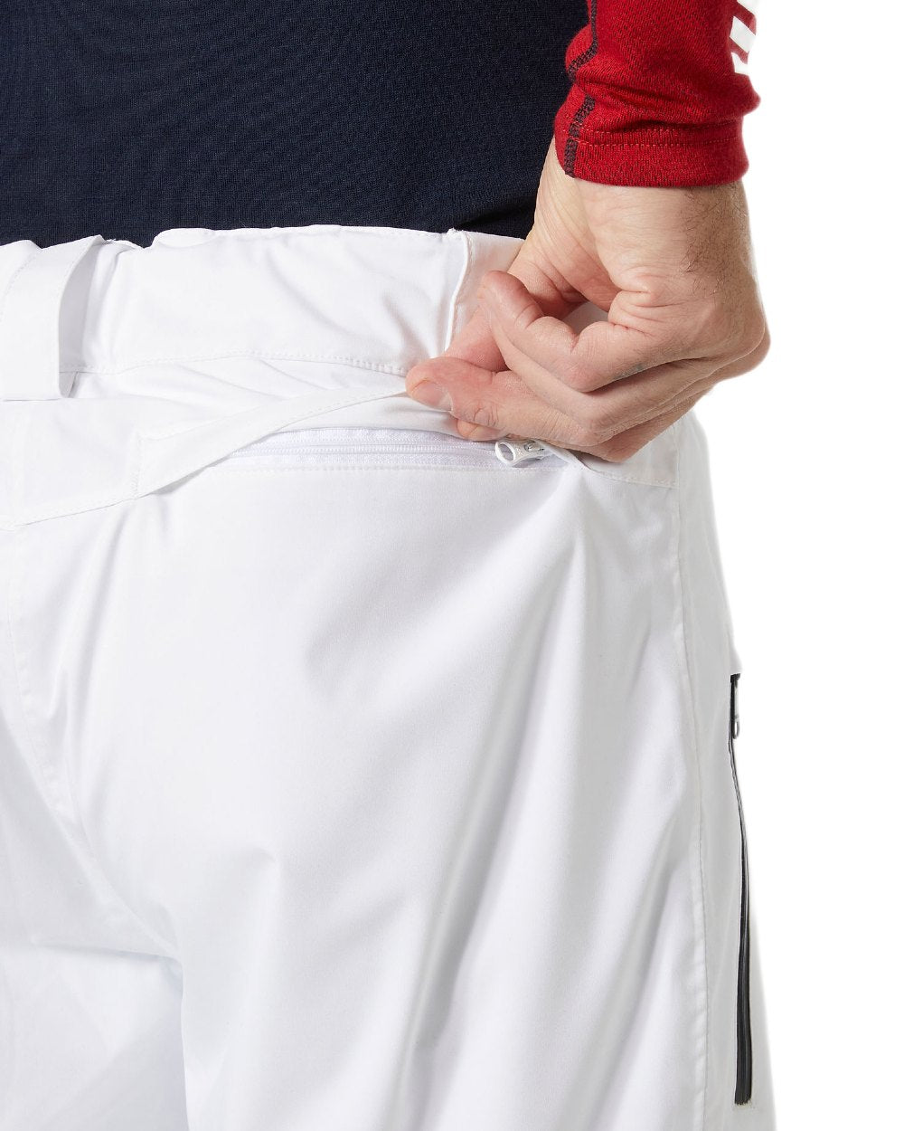 White Coloured Helly Hansen Mens Legendary Insulated Ski Pants on white background 