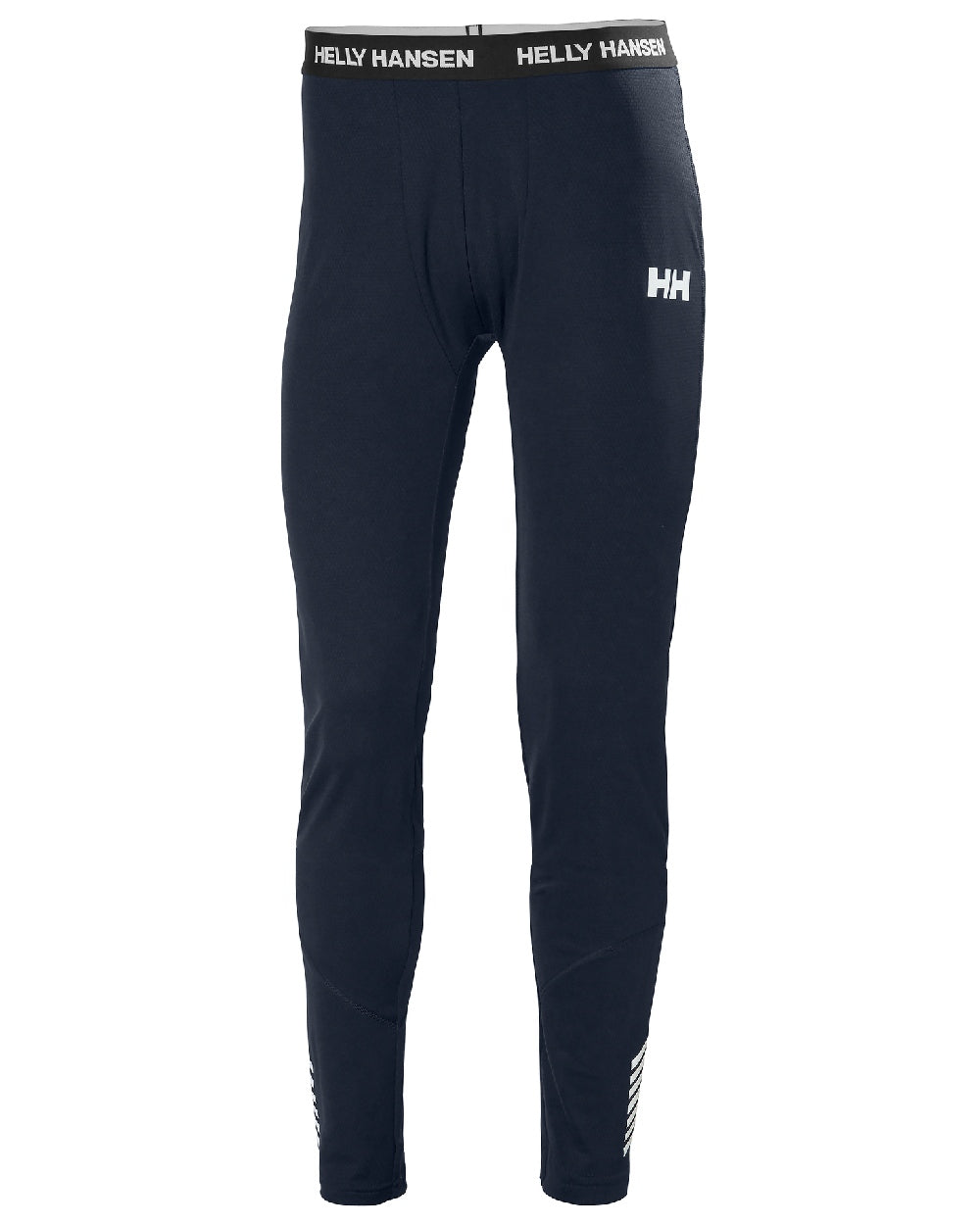 Navy Coloured Helly Hansen Mens Lifa Active Base Layer Pants on white background 