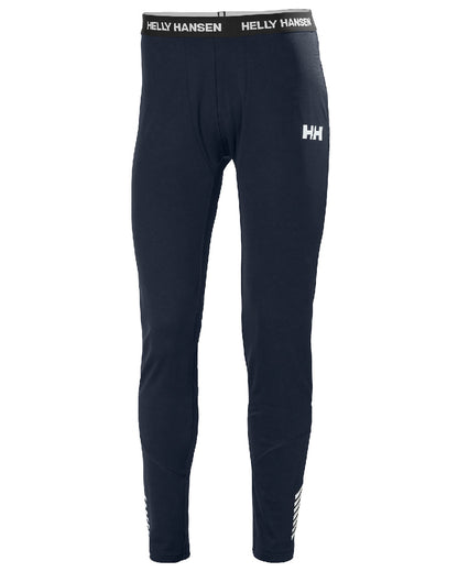 Navy Coloured Helly Hansen Mens Lifa Active Base Layer Pants on white background 