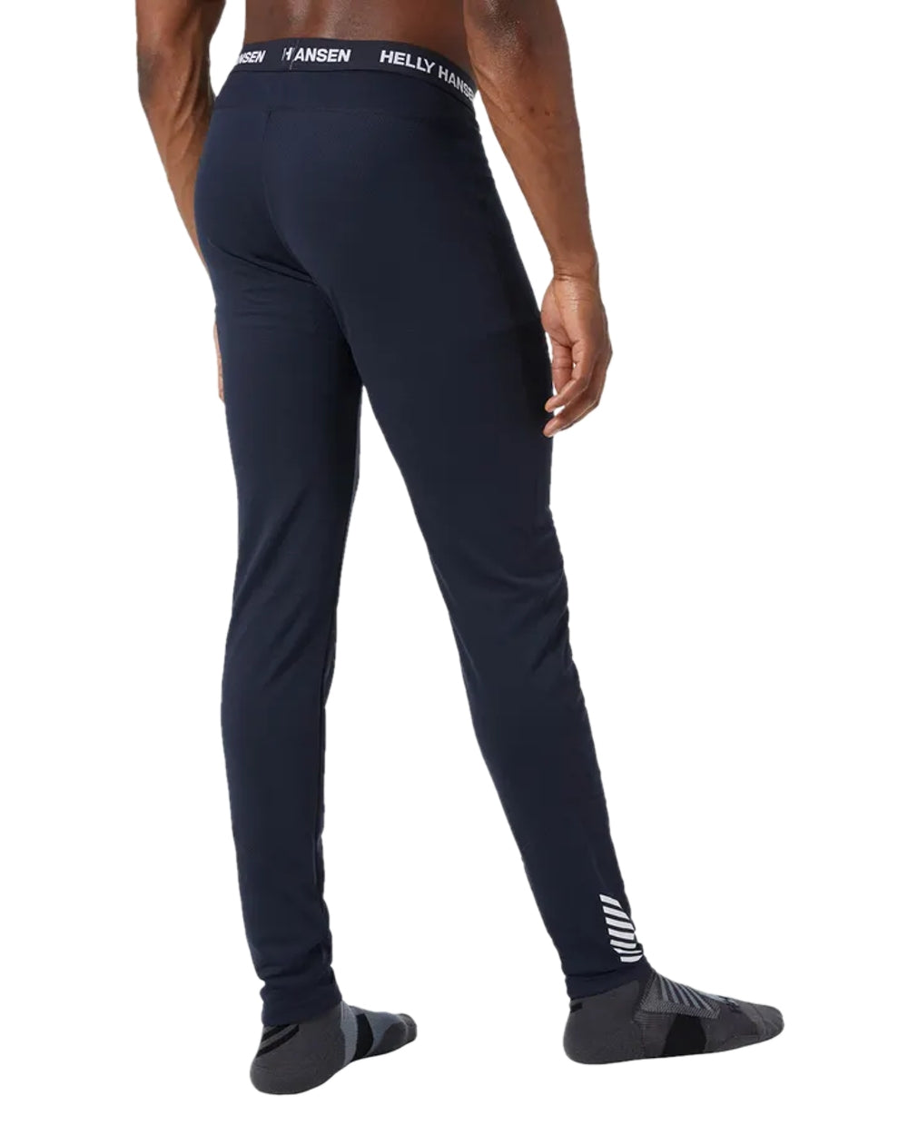 Navy Coloured Helly Hansen Mens Lifa Active Base Layer Pants on white background 