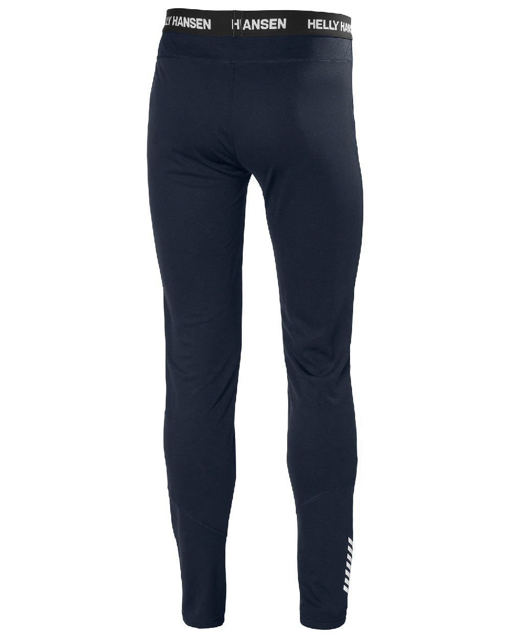 Navy Coloured Helly Hansen Mens Lifa Active Base Layer Pants on white background 