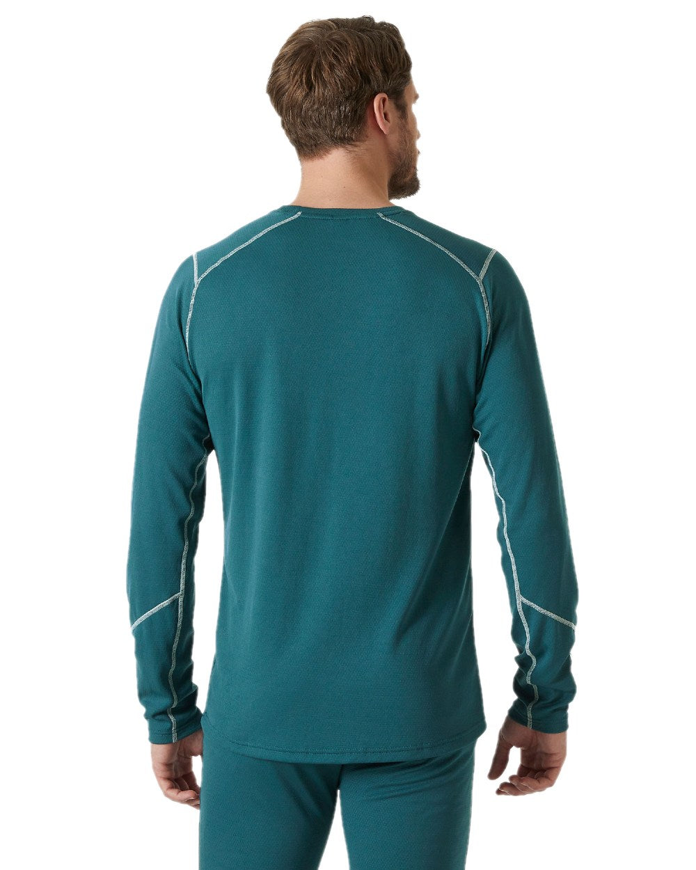 Dark Creek Coloured Helly Hansen Mens Lifa Active Crew Base Layer on white background 