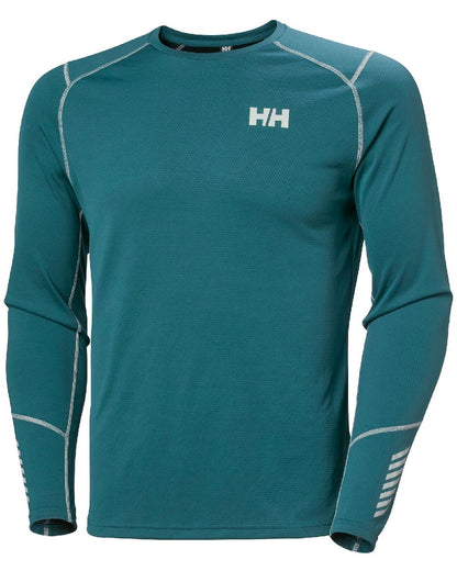 Dark Creek Coloured Helly Hansen Mens Lifa Active Crew Base Layer on white background 