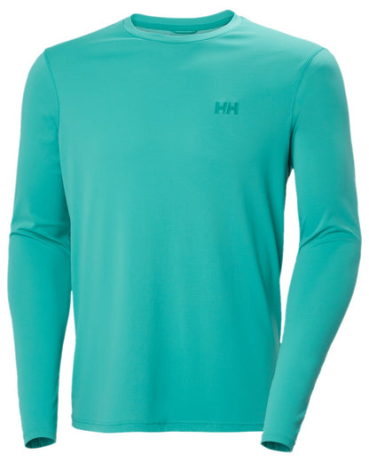Dark Mint Coloured Helly Hansen Mens Lifa Active Solen Base Layer on white background 