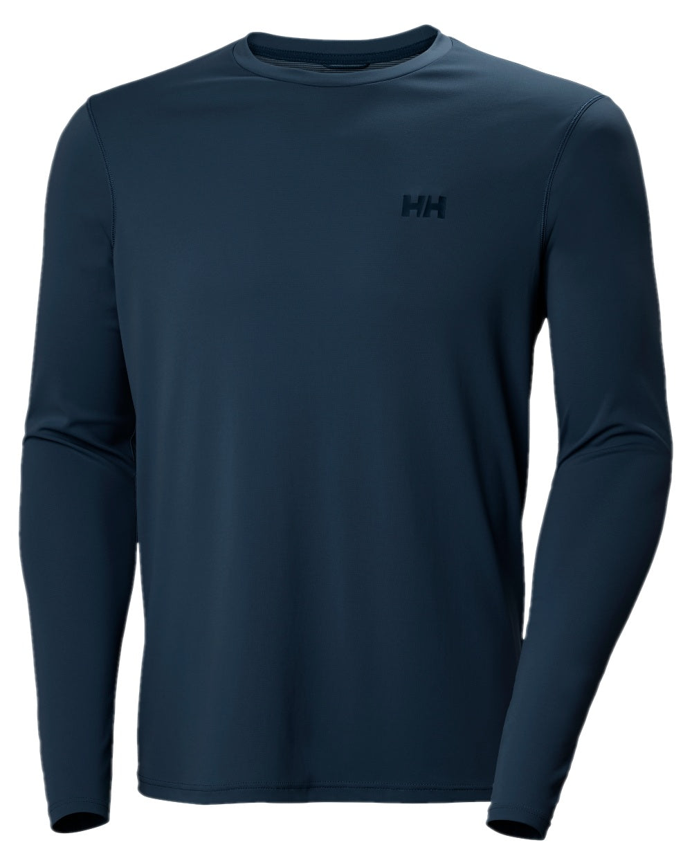 Navy Coloured Helly Hansen Mens Lifa Active Solen Base Layer on white background 