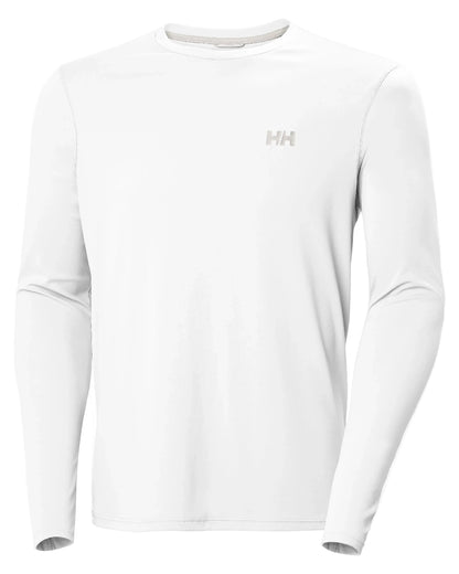 White coloured Helly Hansen Mens Lifa Active Solen Base Layer on white background 