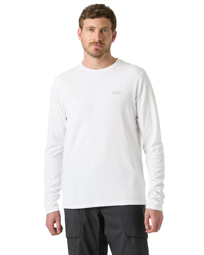 White coloured Helly Hansen Mens Lifa Active Solen Base Layer on white background 