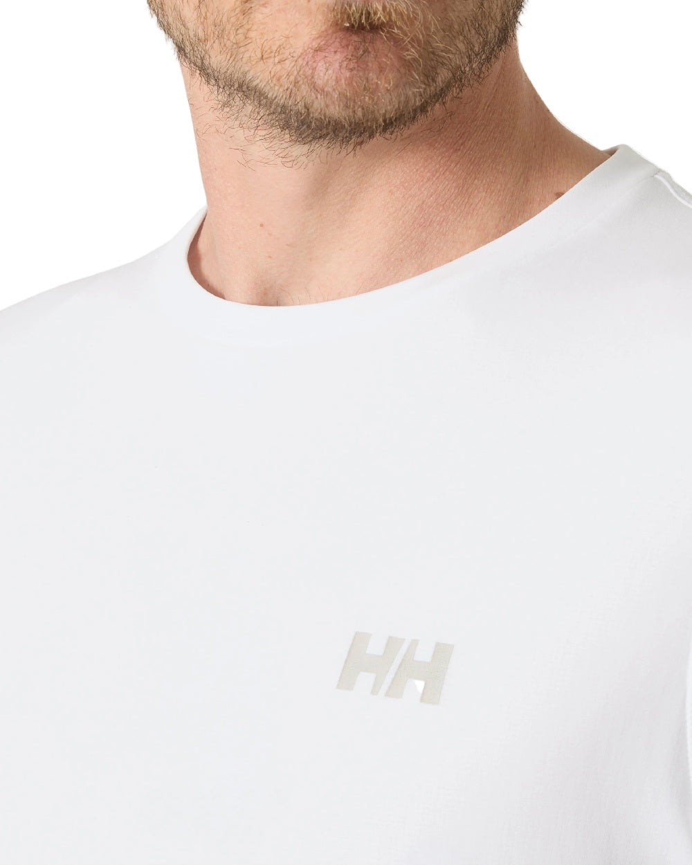 White coloured Helly Hansen Mens Lifa Active Solen Base Layer on white background 
