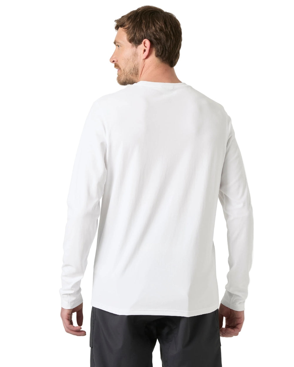 White coloured Helly Hansen Mens Lifa Active Solen Base Layer on white background 