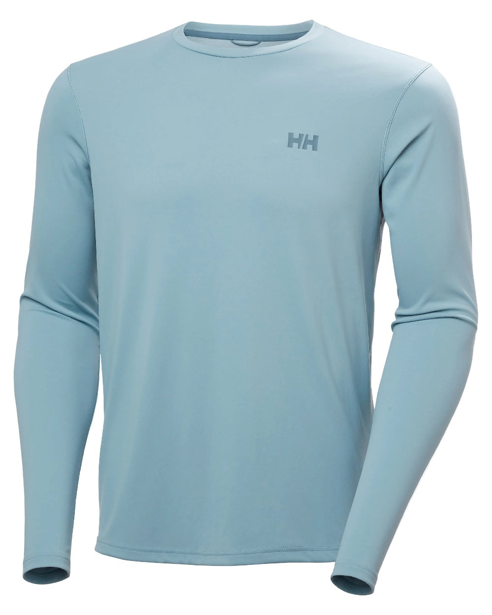 Windy Blue coloured Helly Hansen Mens Lifa Active Solen Base Layer on white background 