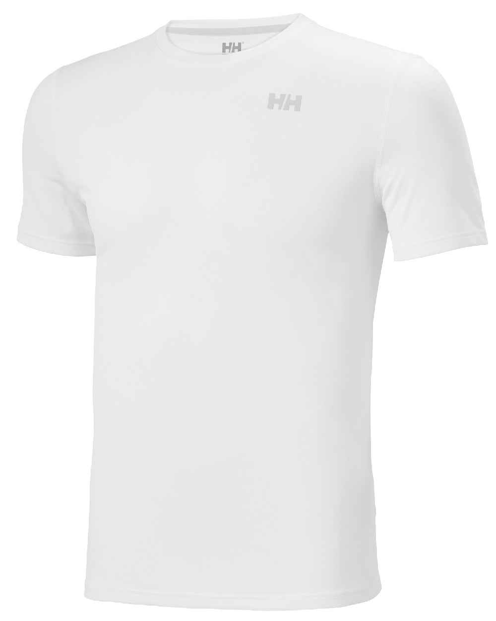 White Coloured Helly Hansen Mens Lifa Active Solen T-Shirt on white background 