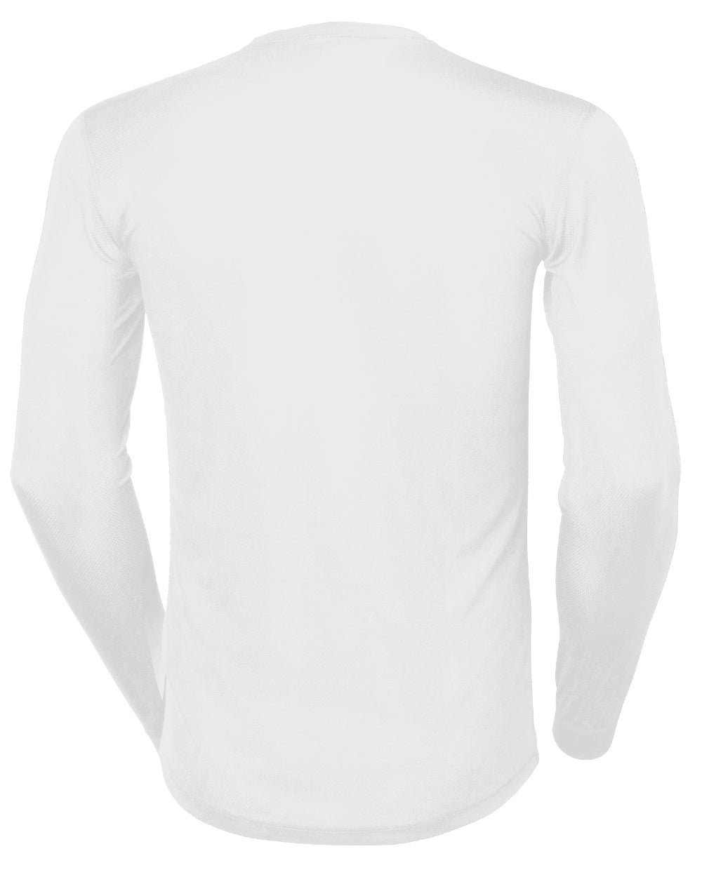 White Coloured Helly Hansen Mens Lifa Stripe Long-Sleeve Crew Base Layer on white background 