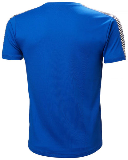 Cobalt 2 coloured Helly Hansen Mens Lifa T-Shirt on white background 