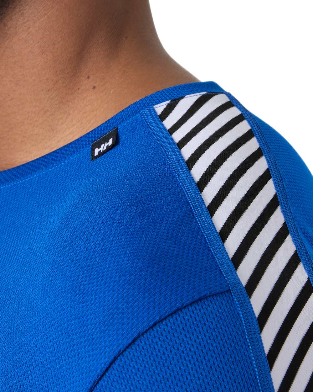 Cobalt 2 coloured Helly Hansen Mens Lifa T-Shirt on white background 