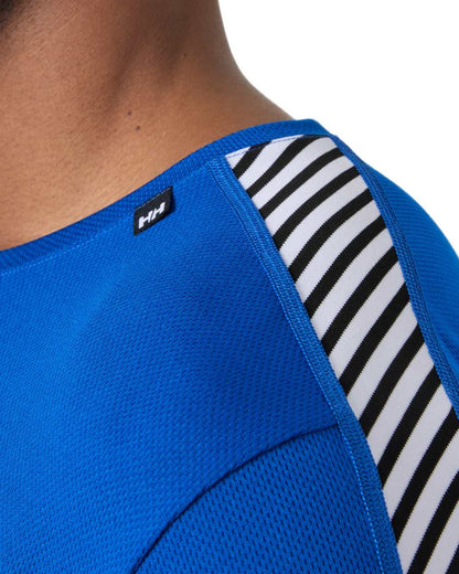 Cobalt 2 coloured Helly Hansen Mens Lifa T-Shirt on white background 