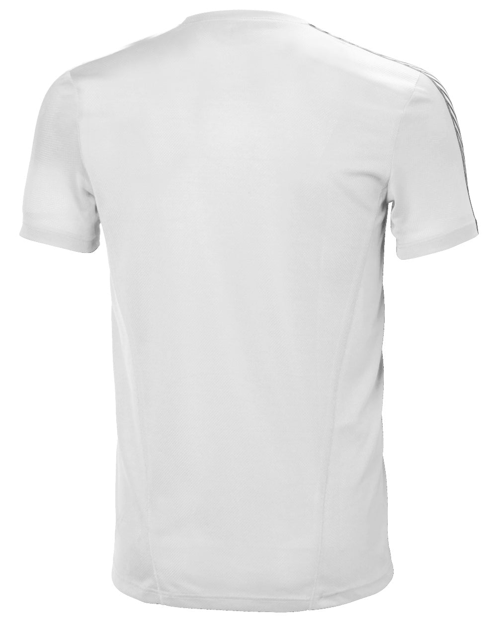 White coloured Helly Hansen Mens Lifa T-Shirt on white background 
