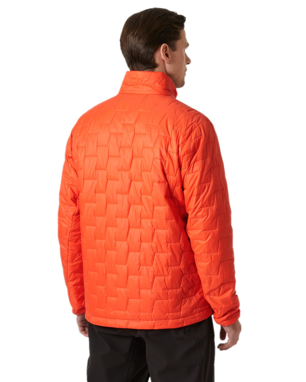 Cherry Tomato Coloured Helly Hansen Mens Lifaloft Insulator Jacket on white background 