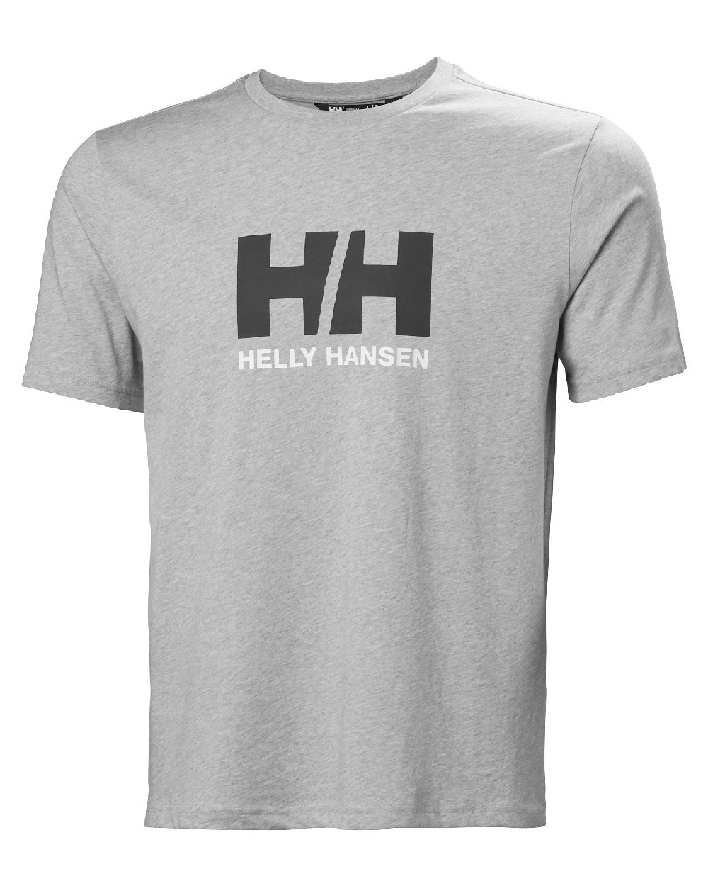 Grey Melange coloured Helly Hansen Mens Logo T-Shirt 3.0 on white background 