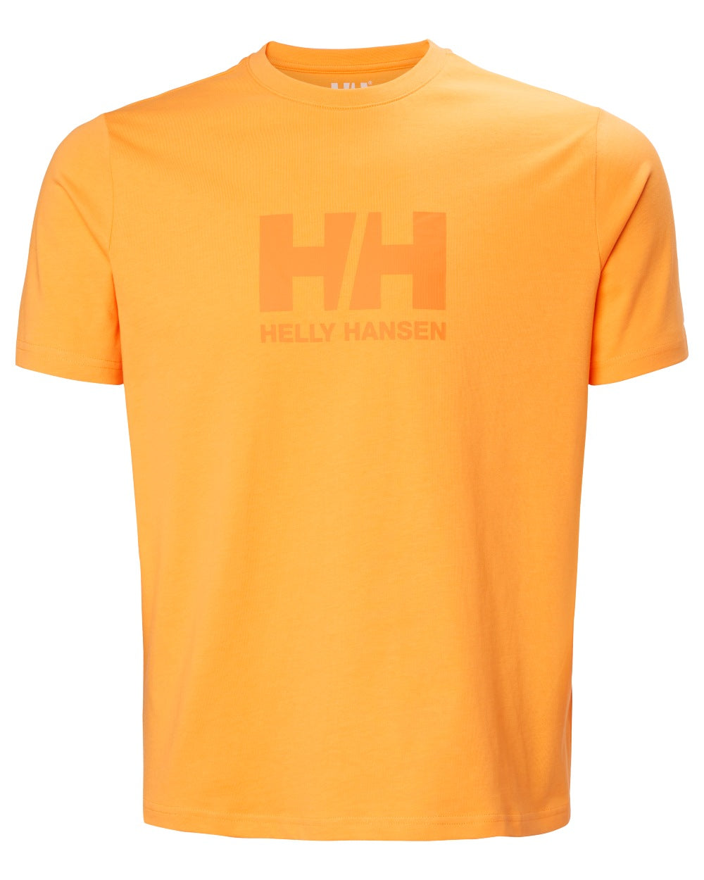 Orange Sorbet coloured Helly Hansen Mens Logo T-Shirt 3.0 on white background 