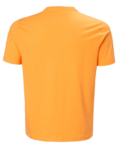 Orange Sorbet coloured Helly Hansen Mens Logo T-Shirt 3.0 on white background 