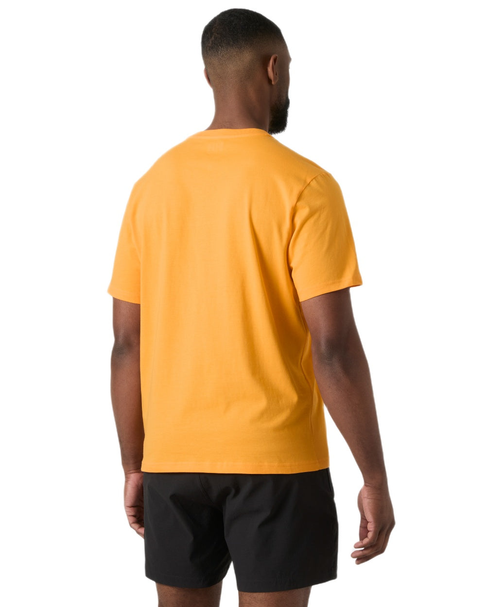 Orange Sorbet coloured Helly Hansen Mens Logo T-Shirt 3.0 on white background 