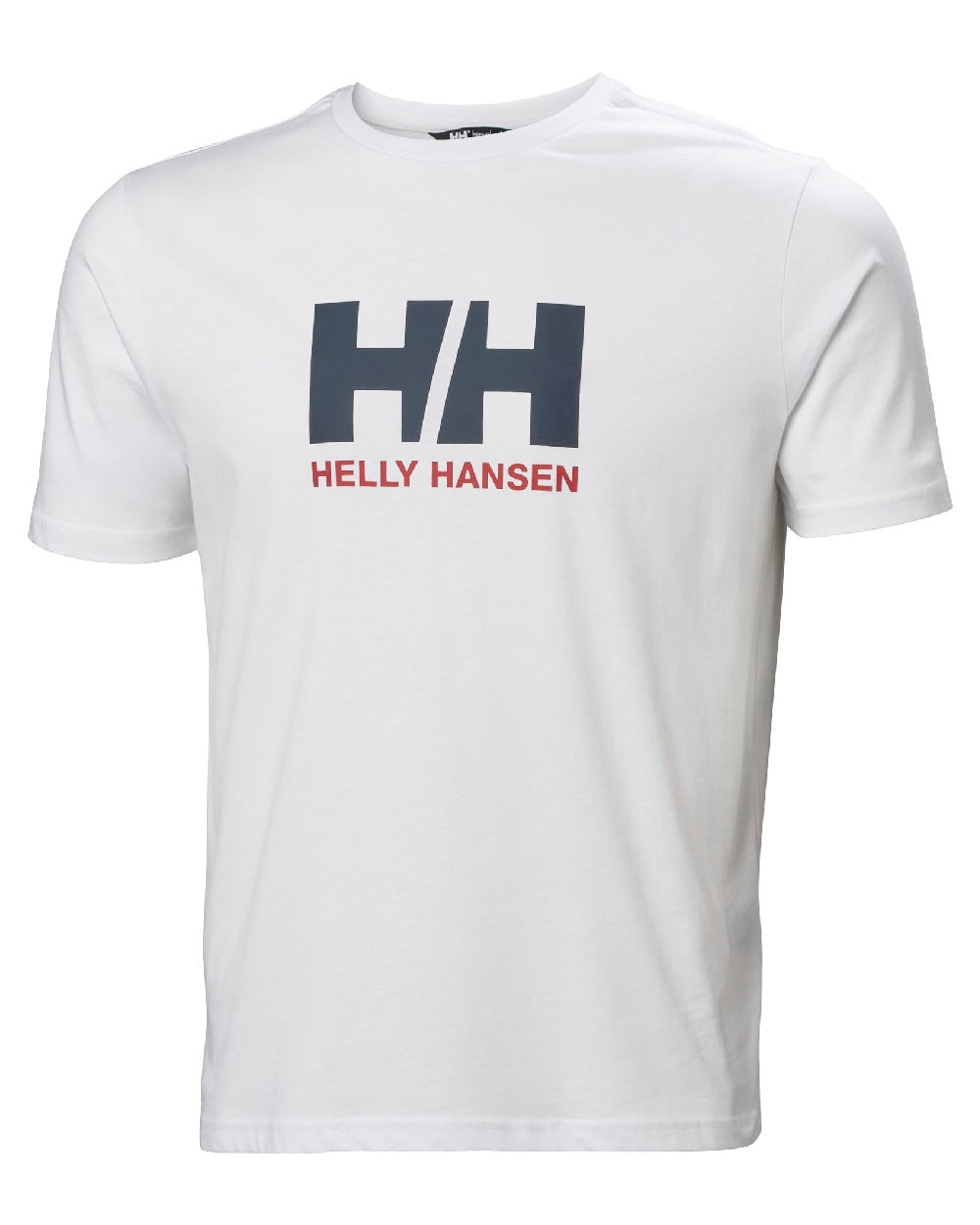 White coloured Helly Hansen Mens Logo T-Shirt 3.0 on white background 