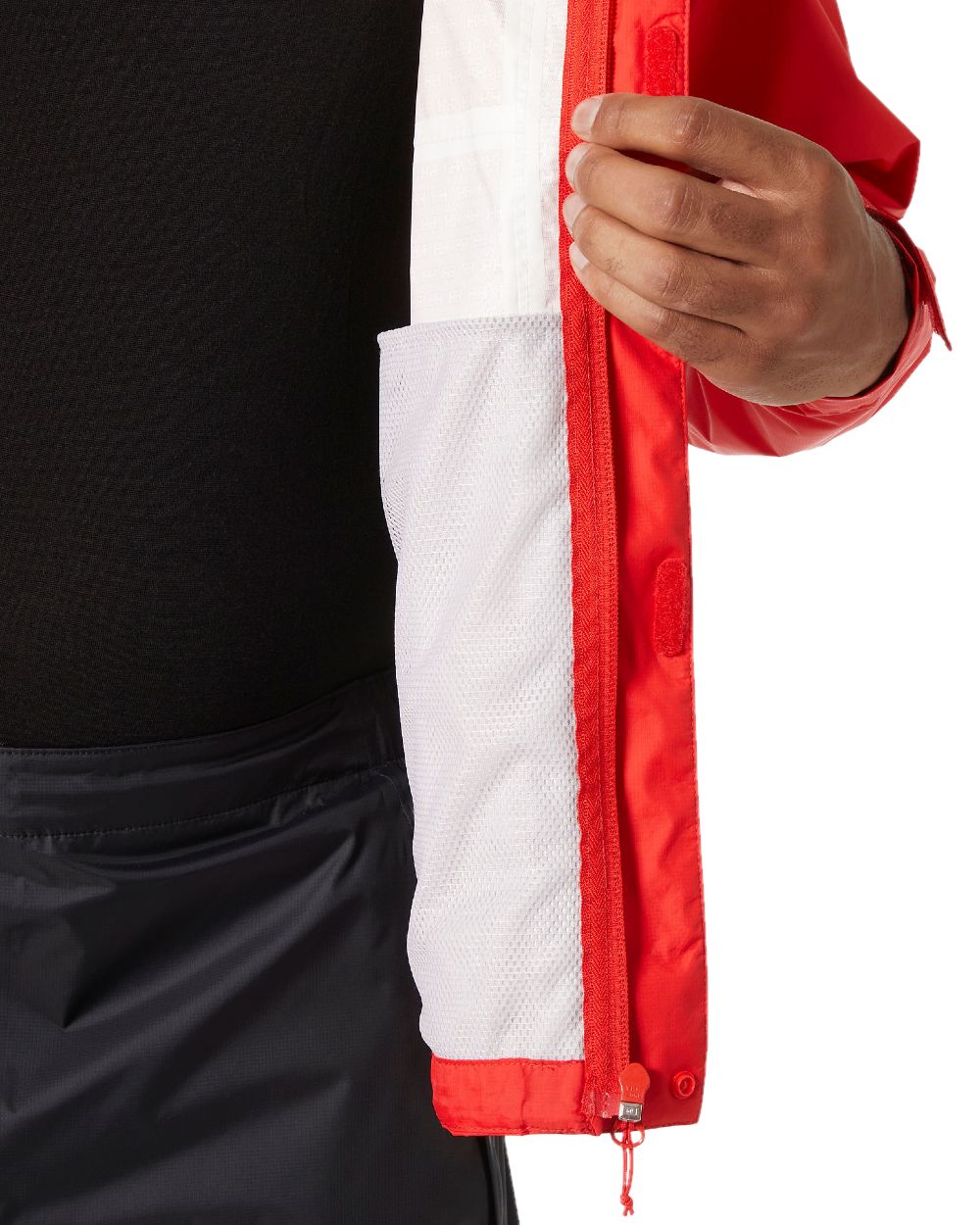 Alert Red coloured Helly Hansen Mens Loke Jacket 2.0 on white background 