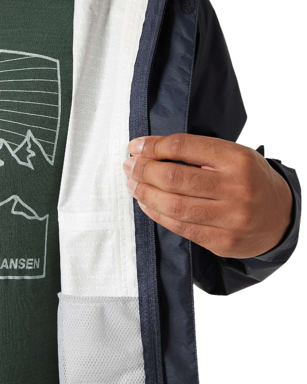 Alpine Frost coloured Helly Hansen Mens Loke Jacket 2.0 on white background 