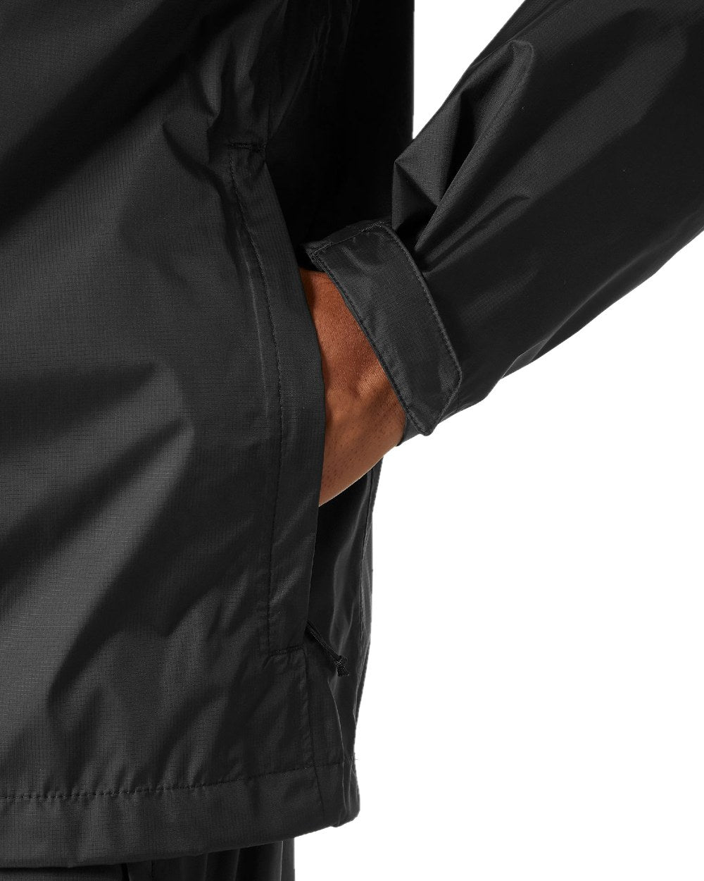 Black coloured Helly Hansen Mens Loke Jacket 2.0 on white background 