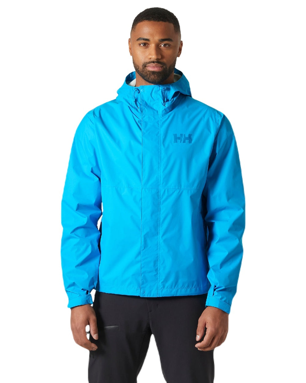Cyan coloured Helly Hansen Mens Loke Jacket 2.0 on white background 