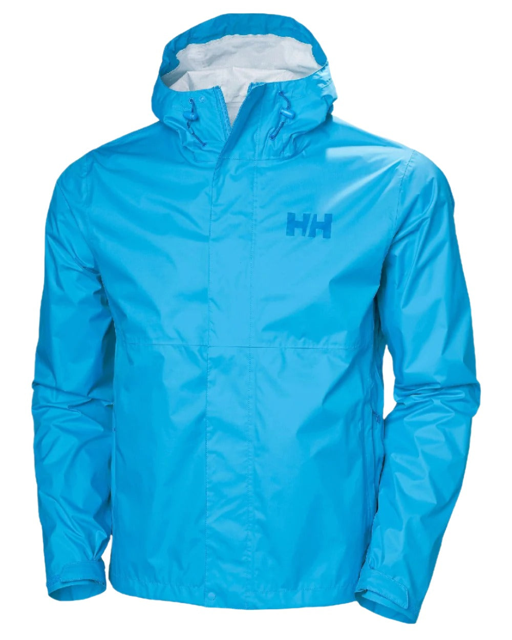Cyan coloured Helly Hansen Mens Loke Jacket 2.0 on white background 