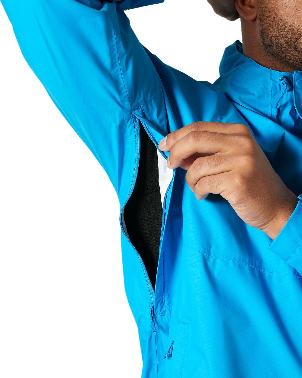 Cyan coloured Helly Hansen Mens Loke Jacket 2.0 on white background 
