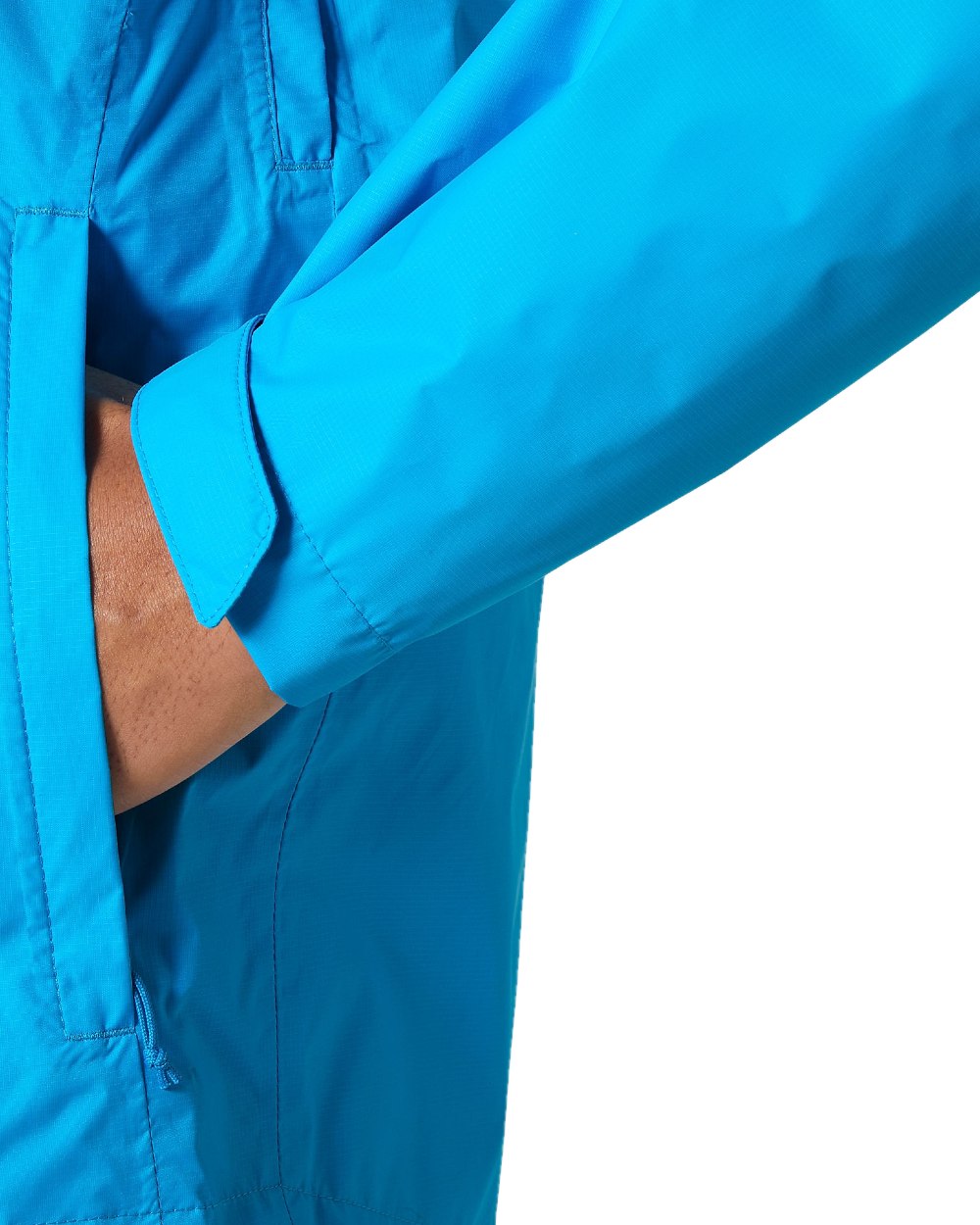 Cyan coloured Helly Hansen Mens Loke Jacket 2.0 on white background 