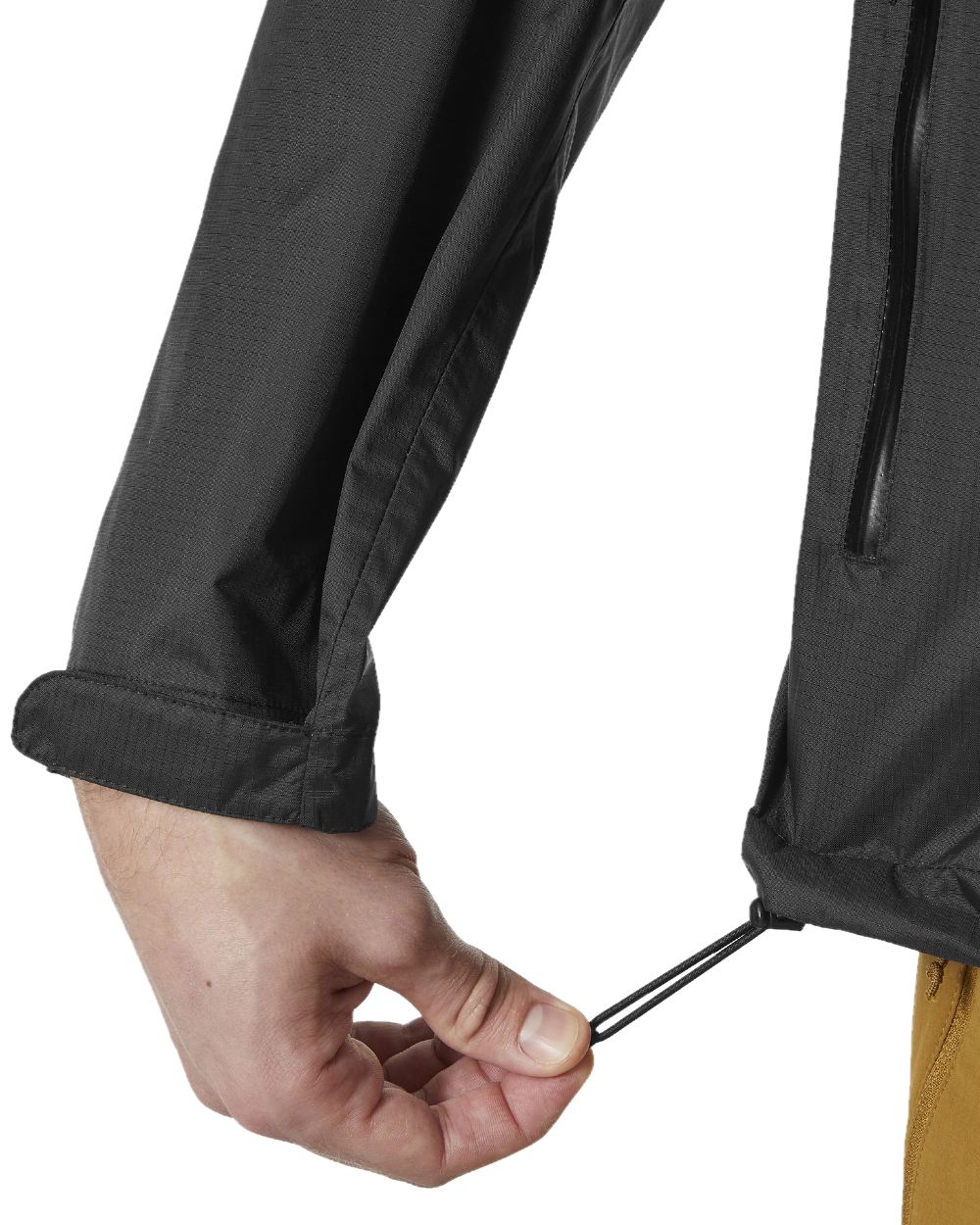 Black coloured Helly Hansen Mens Loke Terra Jacket on white background 