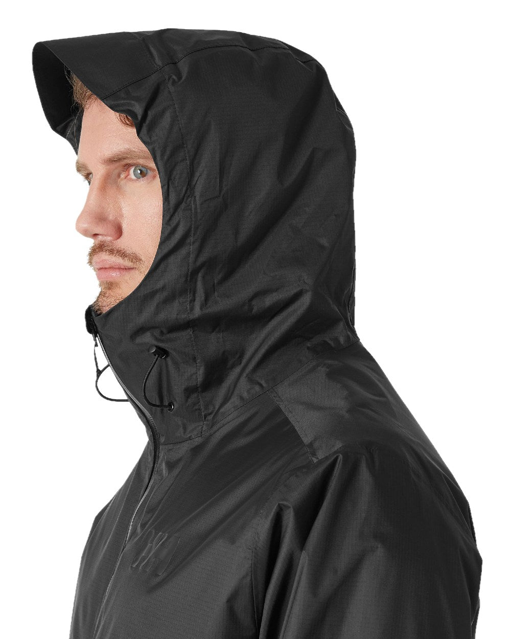 Black coloured Helly Hansen Mens Loke Terra Jacket on white background 