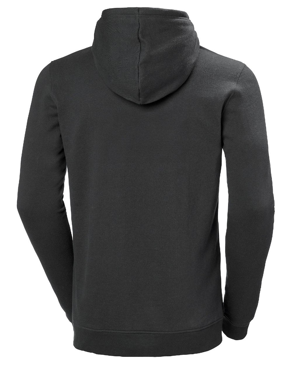 Ebony coloured Helly Hansen Mens Nord Graphic Pullover Hoodie on white background 