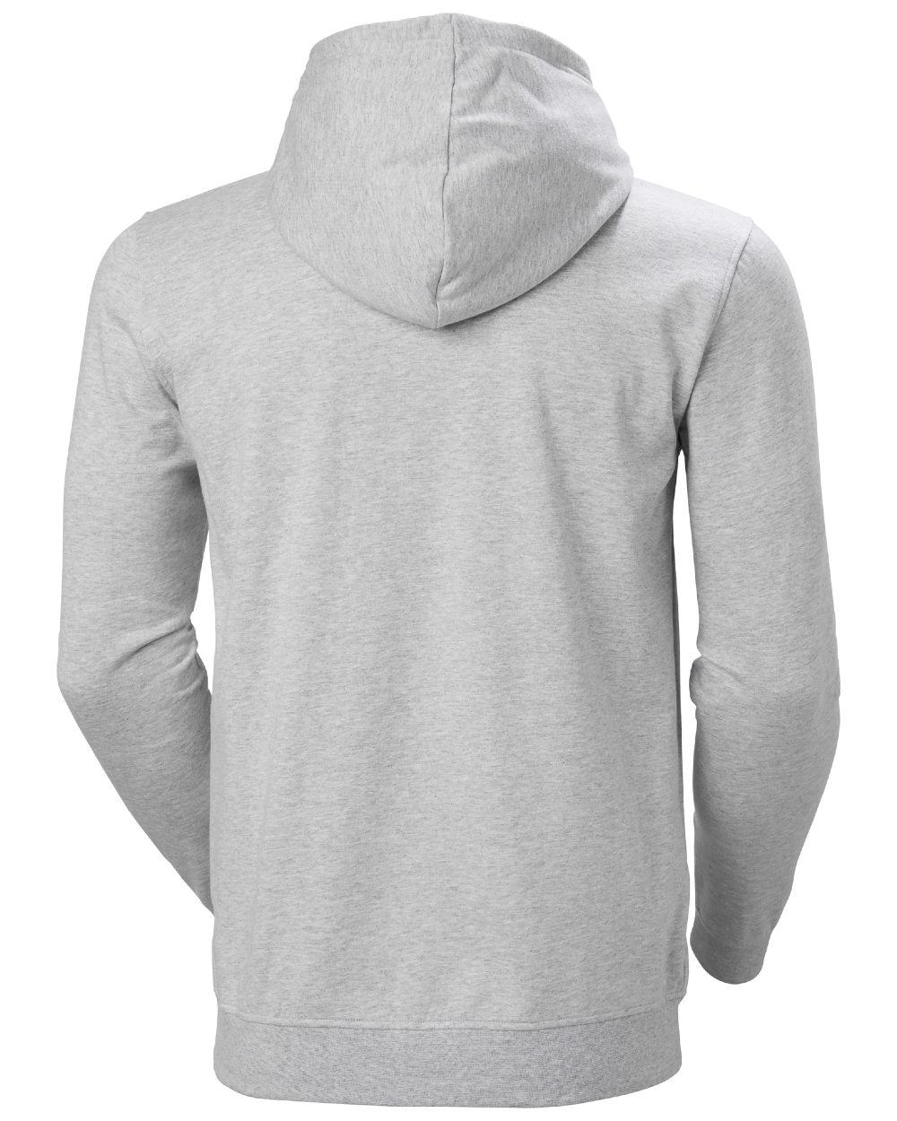 Grey Melange coloured Helly Hansen Mens Nord Graphic Pullover Hoodie on white background 