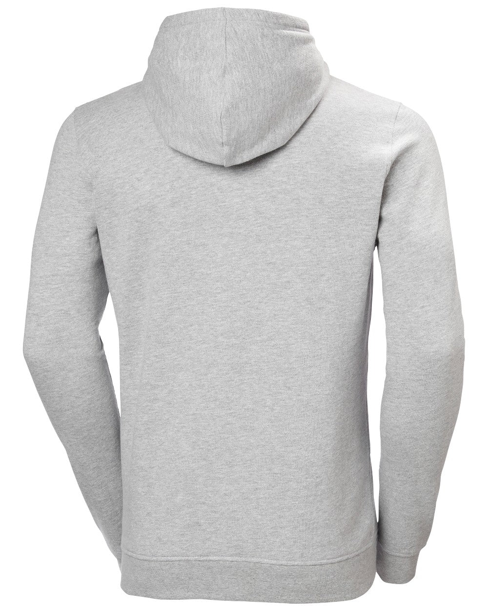 Grey Melange coloured Helly Hansen Mens Nord Graphic Pullover Hoodie on white background 