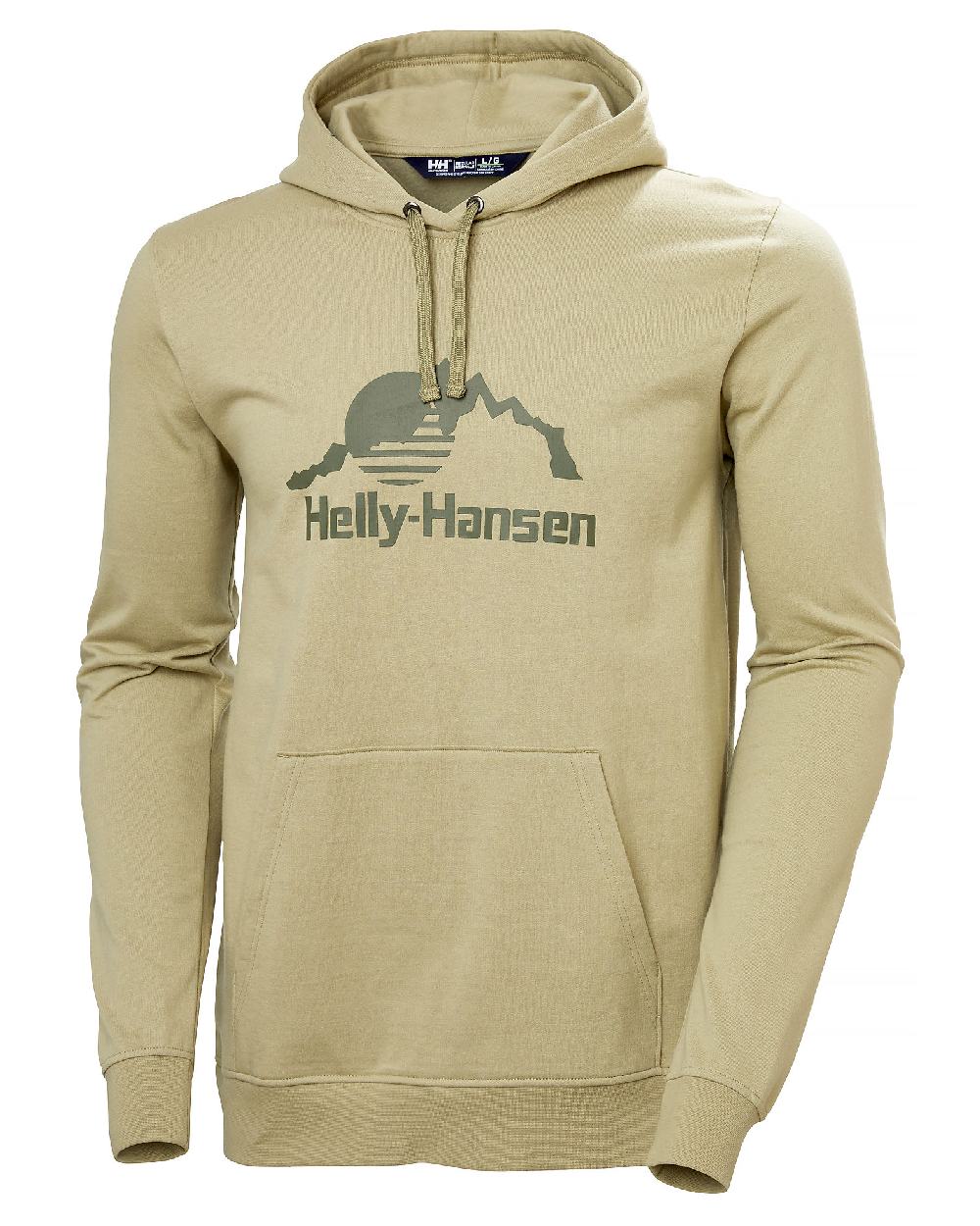 Light Lav coloured Helly Hansen Mens Nord Graphic Pullover Hoodie on white background 