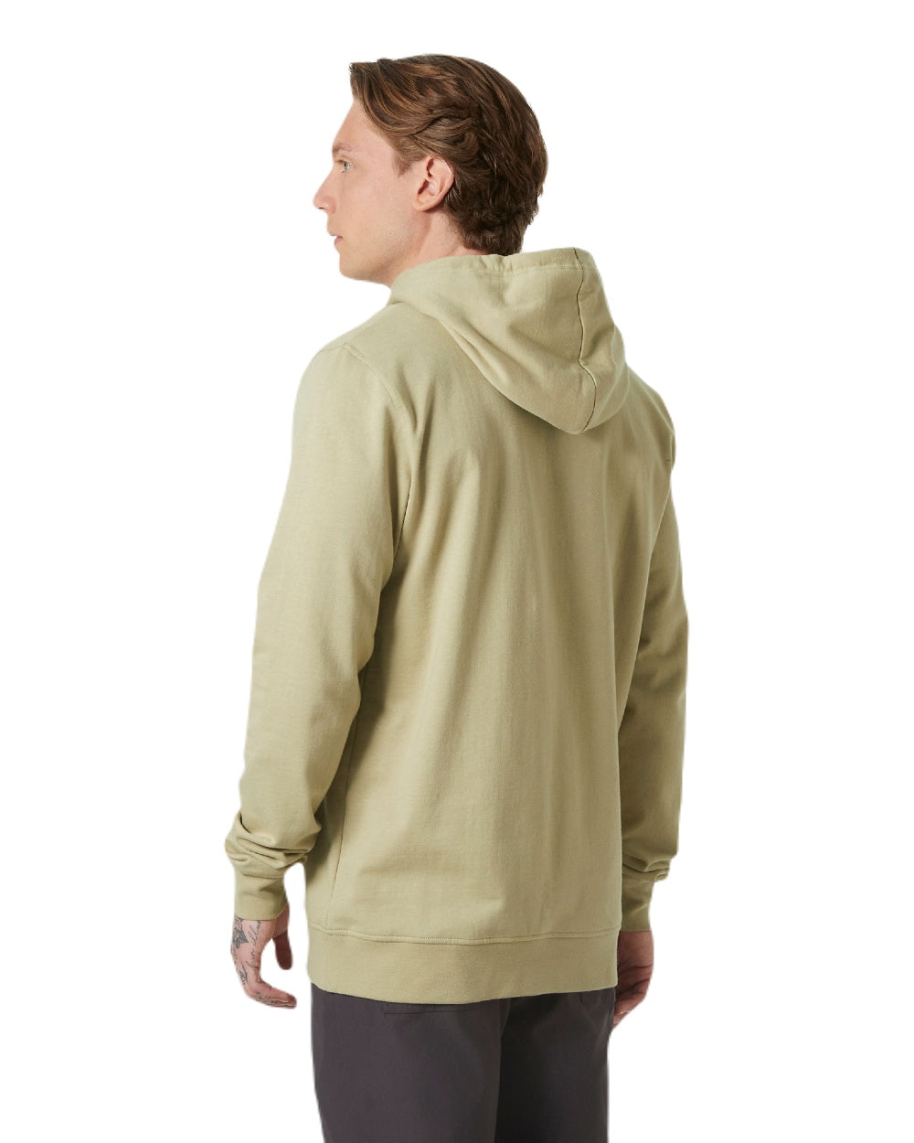 Light Lav coloured Helly Hansen Mens Nord Graphic Pullover Hoodie on white background 