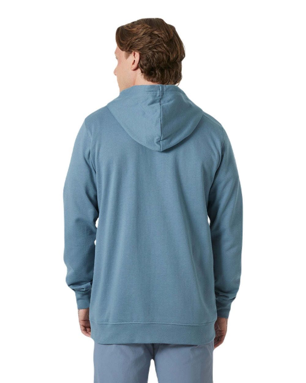 Washed Navy coloured Helly Hansen Mens Nord Graphic Pullover Hoodie on white background 