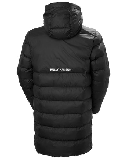 Black Coloured Helly Hansen Mens Oslo Puffy Parka on white background 