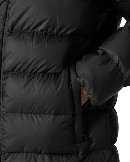 Black Coloured Helly Hansen Mens Oslo Puffy Parka on white background 