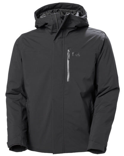 Black Coloured Helly Hansen Mens Panorama Jacket on white background 