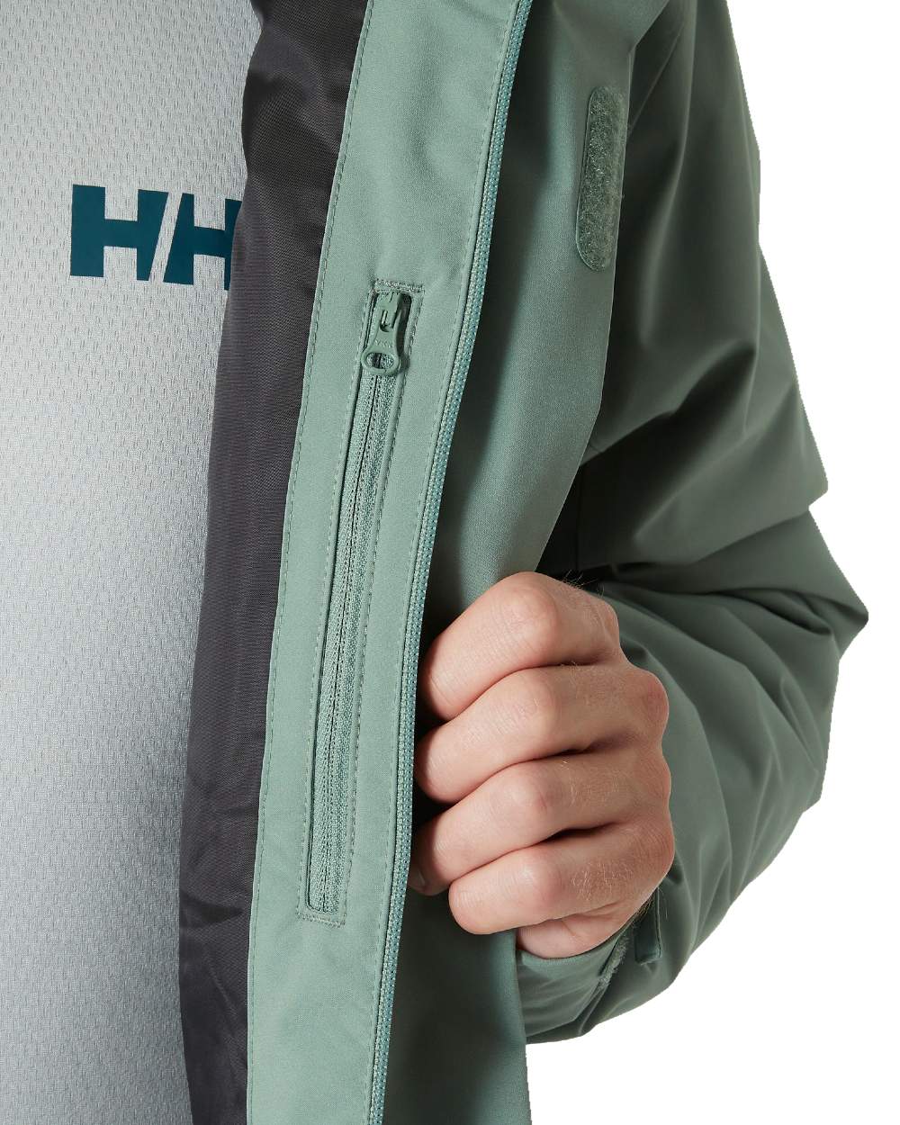 Cactus Coloured Helly Hansen Mens Panorama Jacket on white background 